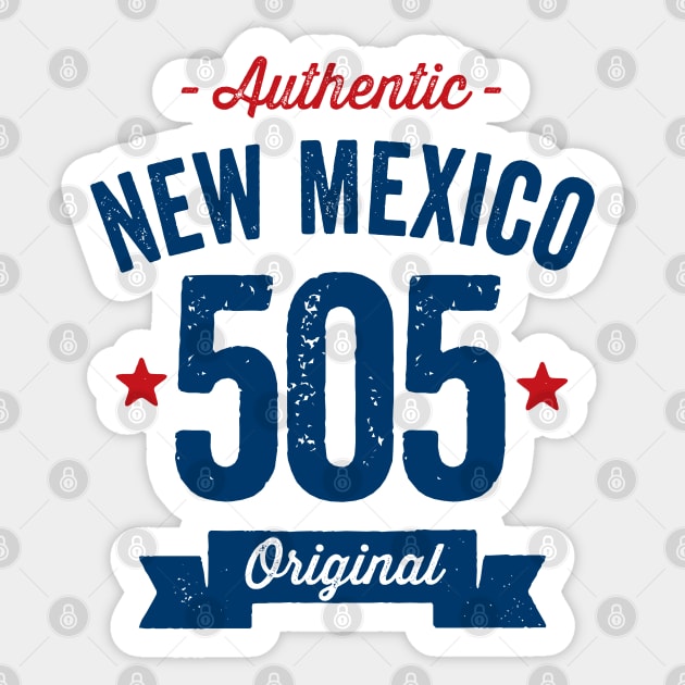 Authentic New Mexico 505 Area Code Sticker by DetourShirts